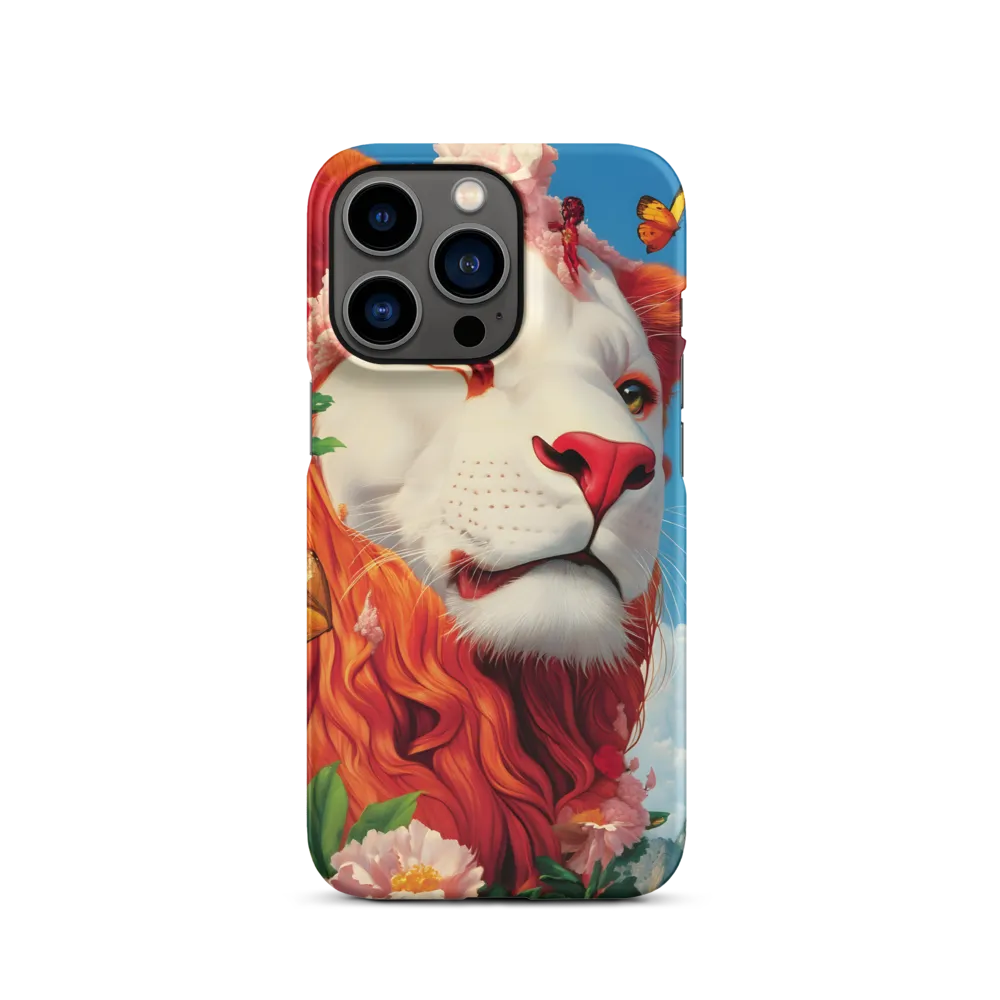 Majestic Lion Amidst Floral Splendor