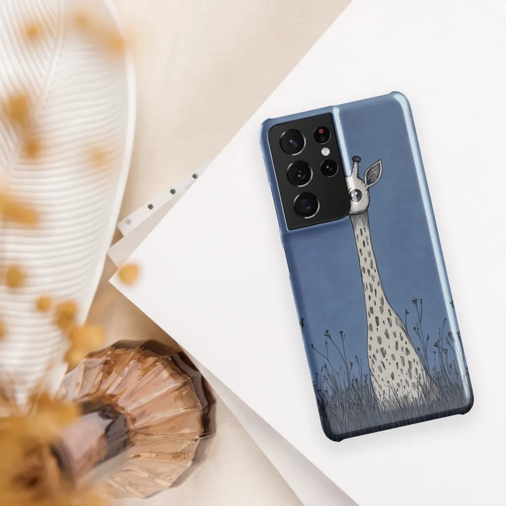 Whimsical Giraffe in Blue