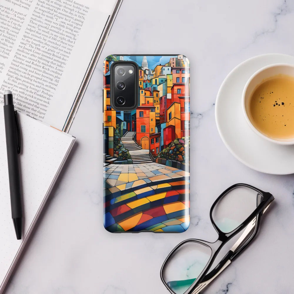 Vibrant Village: A Cubist Journey