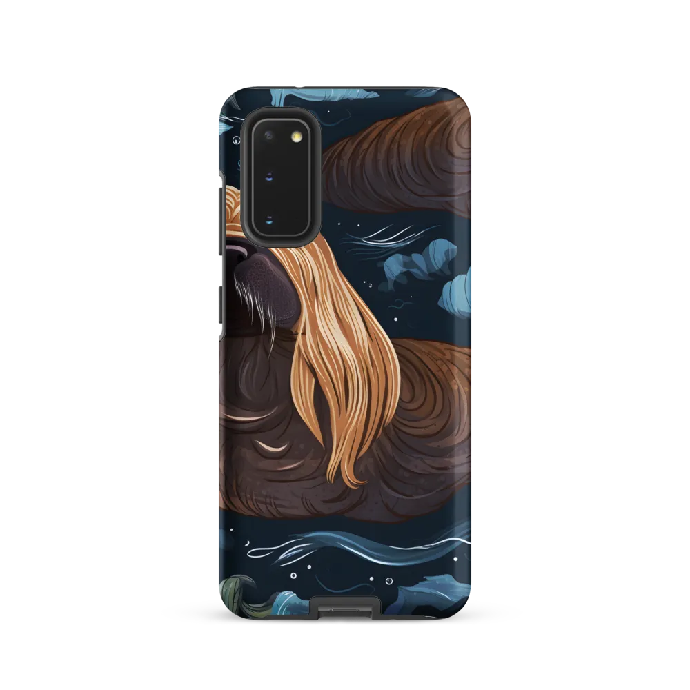 Whimsical Walruses in Deep Blue