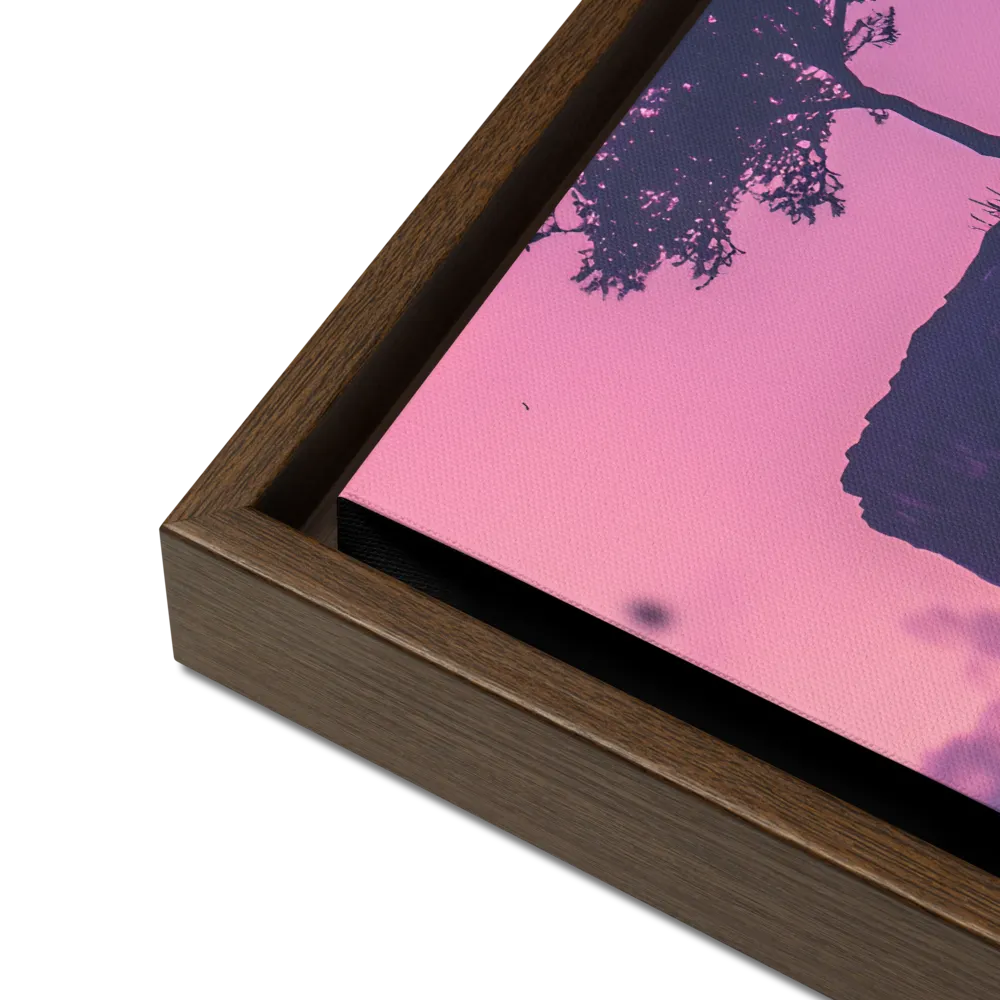 Solitude on the Edge | Canvas with Brown Frame | 12″×16″