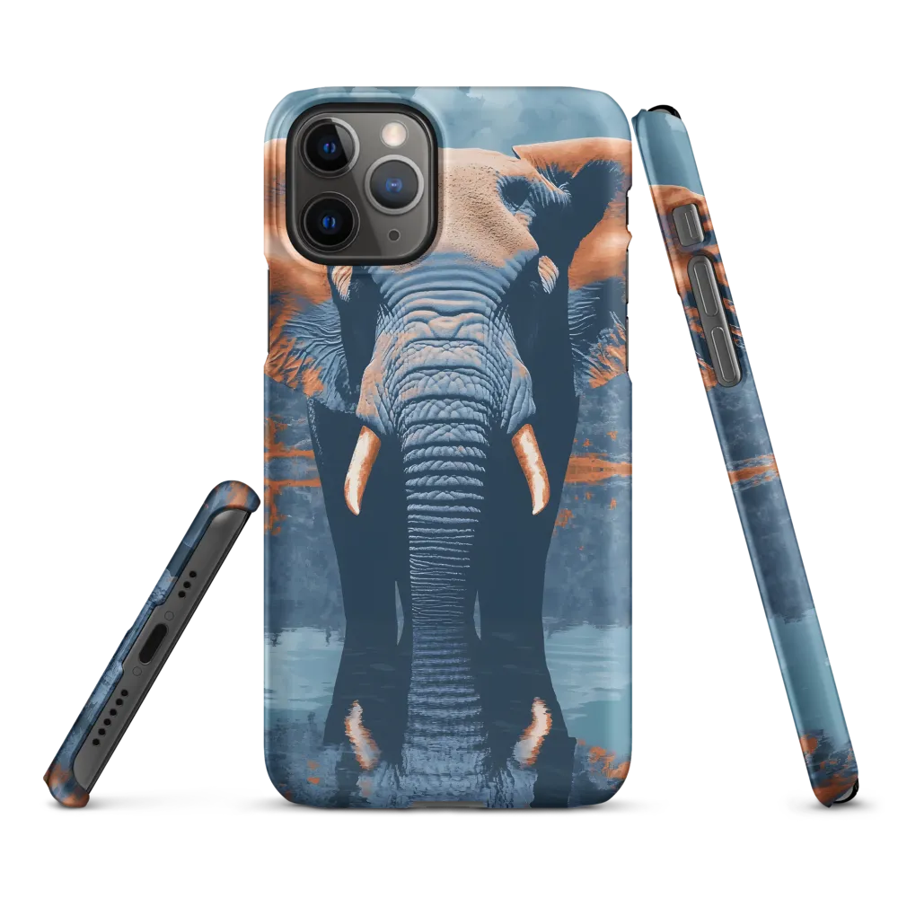 Majestic Reflection: The Elephant's Serenade | Phone Case |  11 Pro | Snap Case | Matte