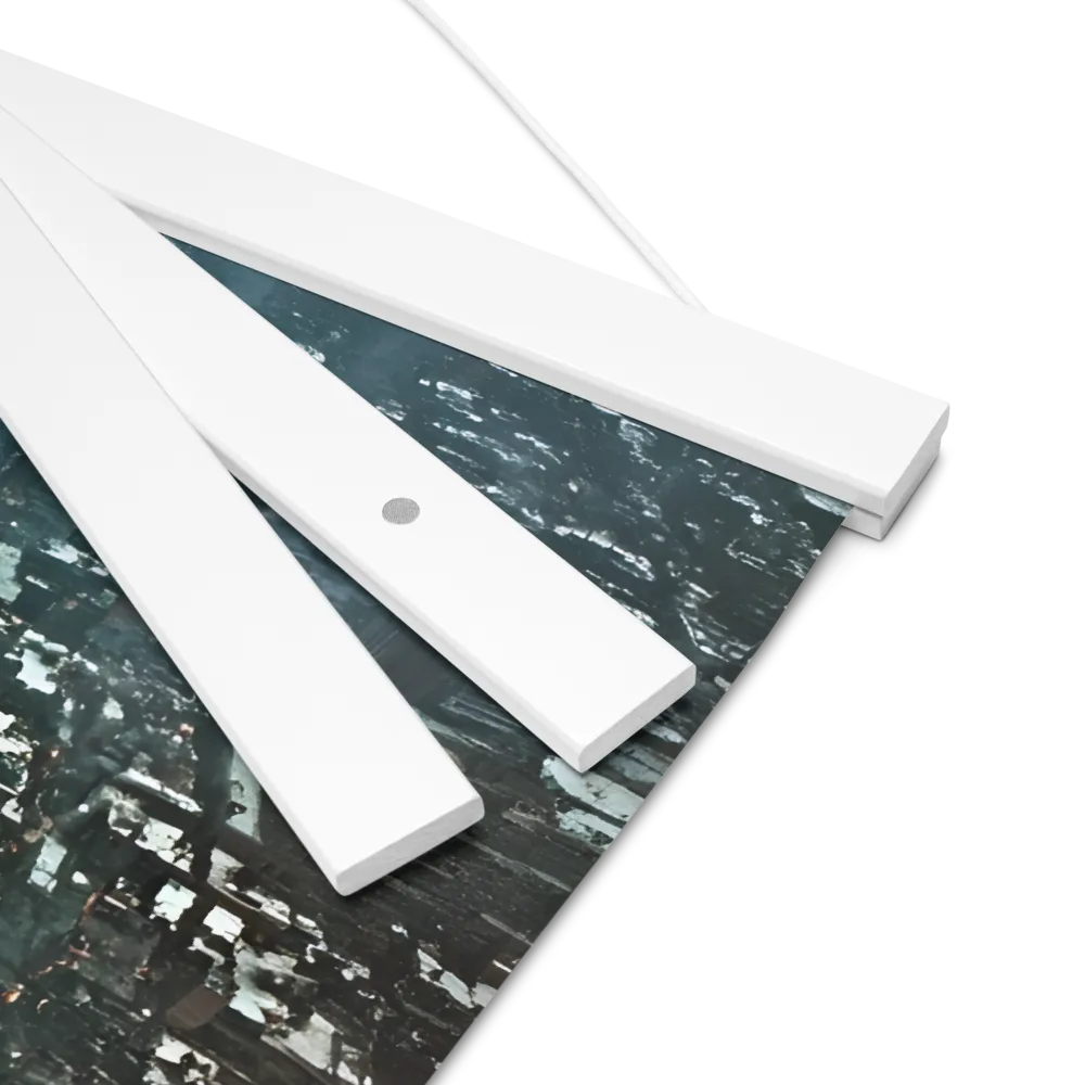 Aerial Symphony of Urban Life | Poster With White Wood Hanger | 16″×16″