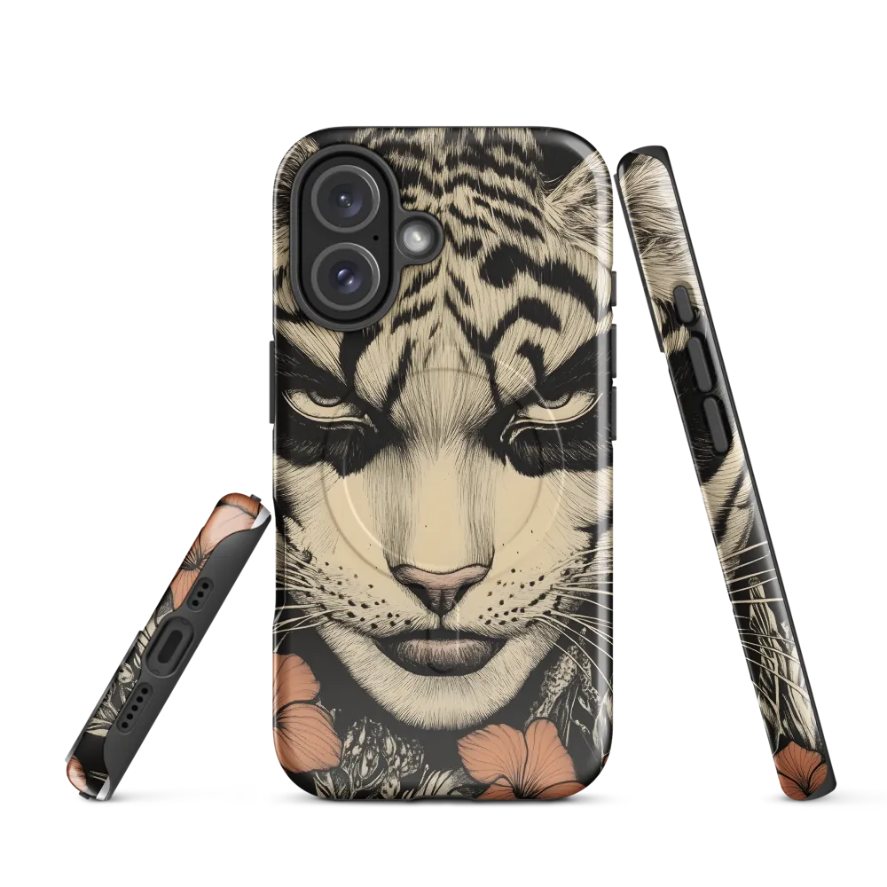 Feline Majesty: The Human-Leopard Connection | Phone Case |  16 | MagSafe® Tough Case | Glossy