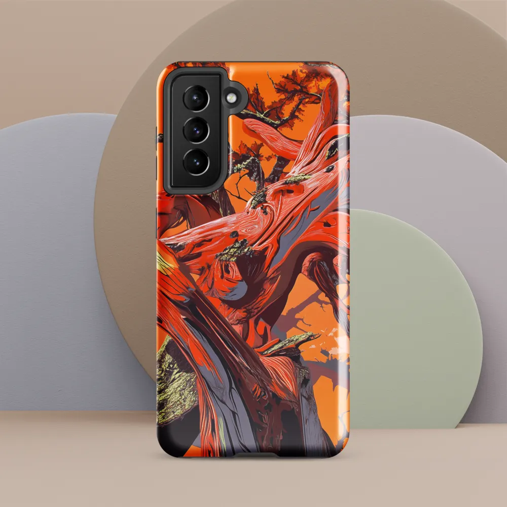 Life in Motion: An Abstract Tree | Phone Case |  S21 | Tough Case | Glossy