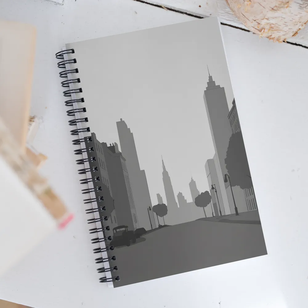 Nostalgic Cityscape | Spiral Notebook