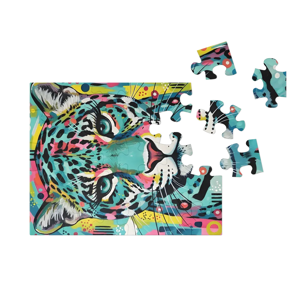 Chromatic Leopard 
 Jigsaw Puzzle in Tin Box
