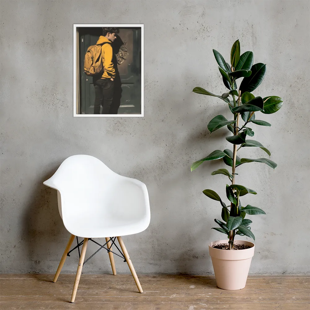 Silent Reflection | Poster with White Frame | 18″×24″