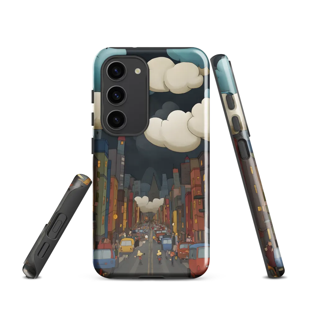 Urban Symphony: A City Awakens at Dusk | Phone Case |  S23 | Tough Case | Glossy
