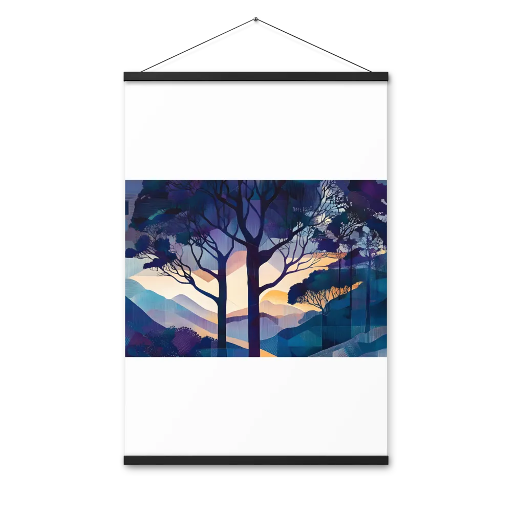 Tranquil Geometry: A Journey Through Color | Poster With Black Wood Hanger | 24″×36″