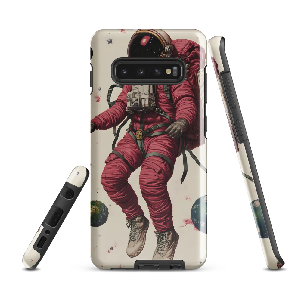 Cosmic Voyager: The Space Explorer | Phone Case |  S10 Plus | Tough Case | Glossy