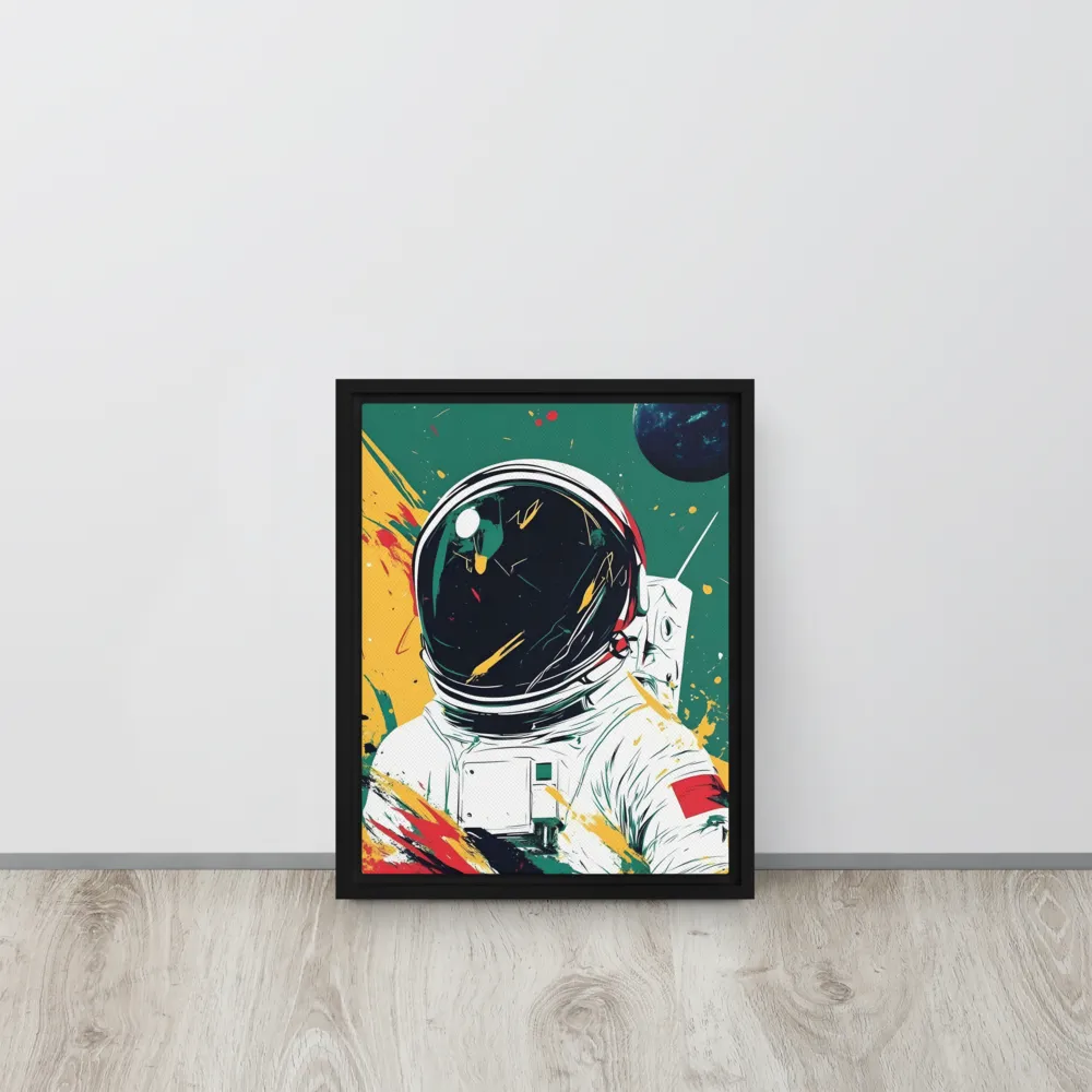 Galactic Explorer: A Modern Odyssey | Canvas with Black Frame | 11″×14″