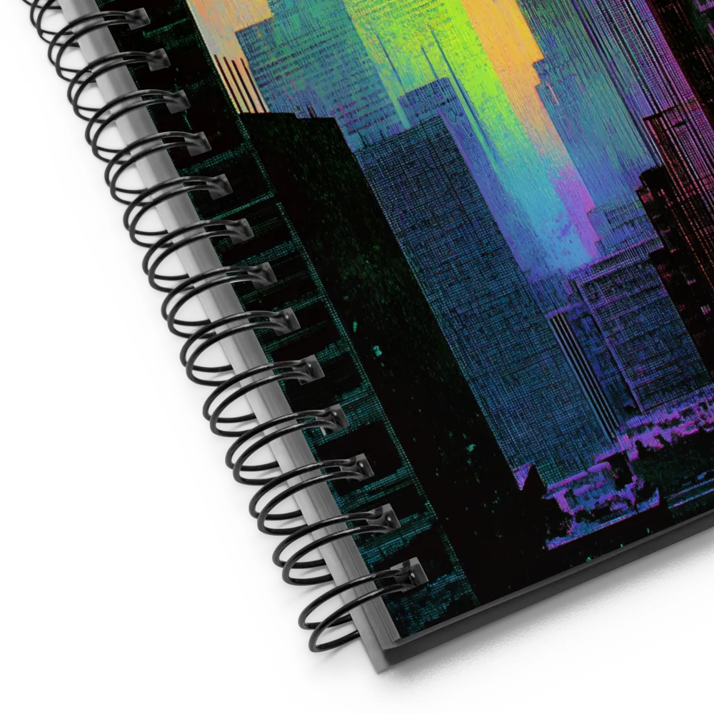 Neon Dreamscape: A Synthwave City | Spiral Notebook