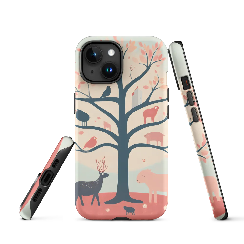 Whimsical Tree with Playful Creatures