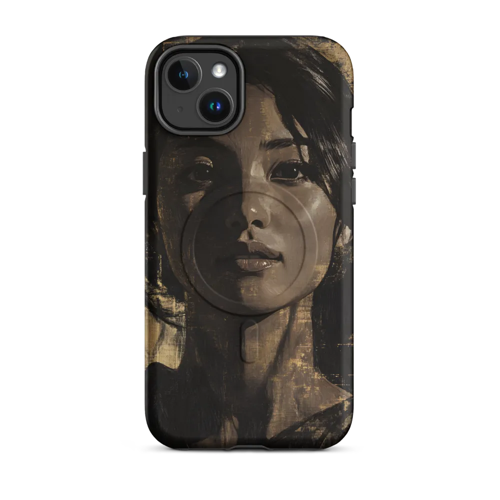 Golden Gaze: A Contemporary Portrait | Phone Case |  14 Plus | MagSafe® Tough Case | Matte