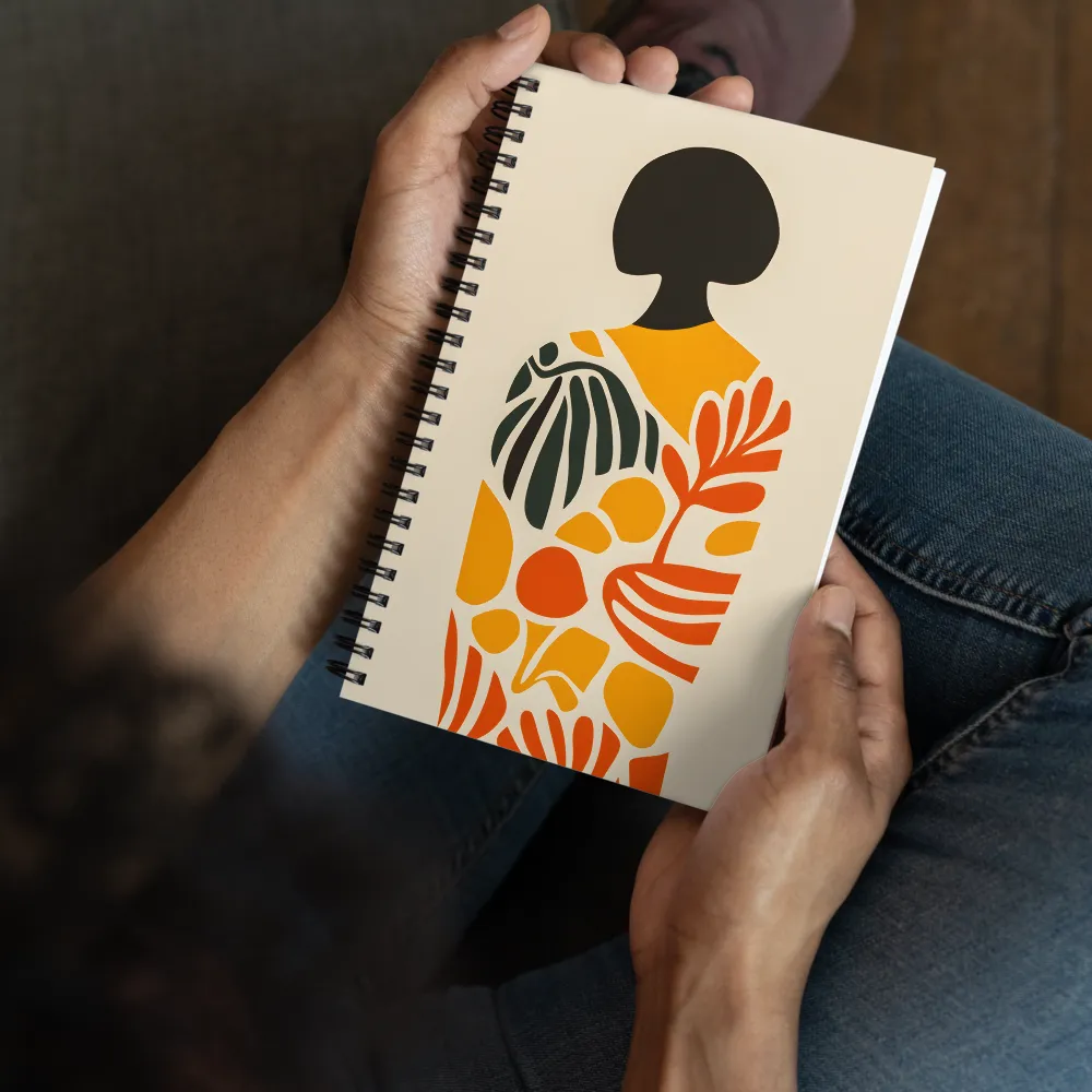 Silhouette in Colorful Harmony | Spiral Notebook