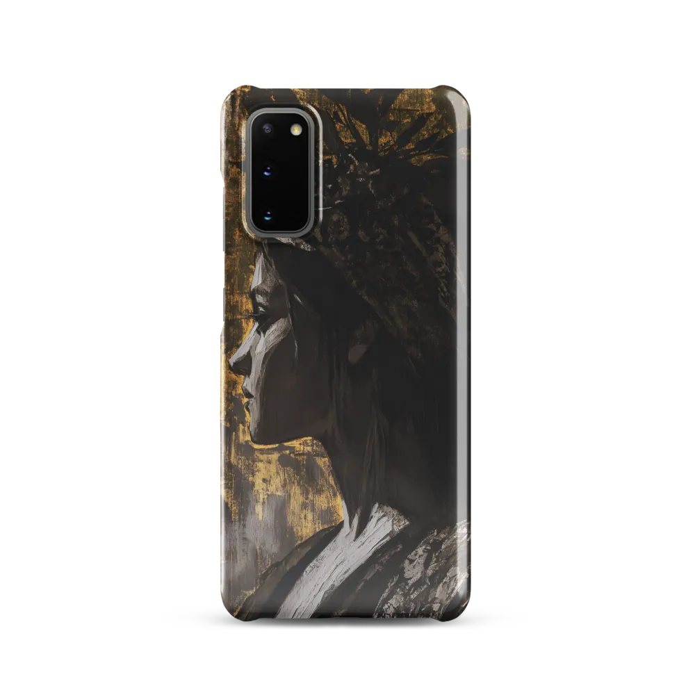 Golden Elegance: A Modern Profile Portrait