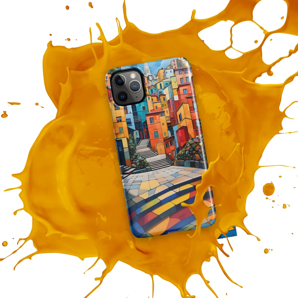 Vibrant Village: A Cubist Journey