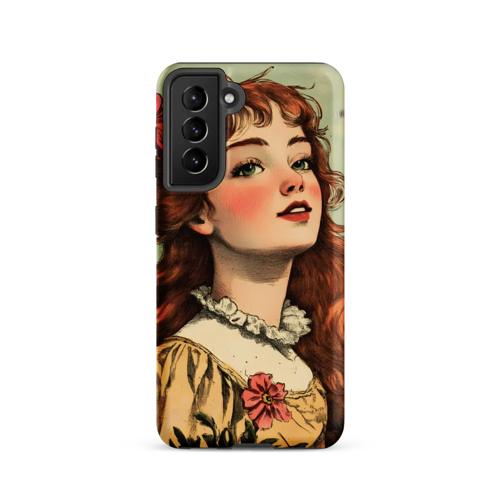 Whimsical Portrait of a Flower-Adorned Girl