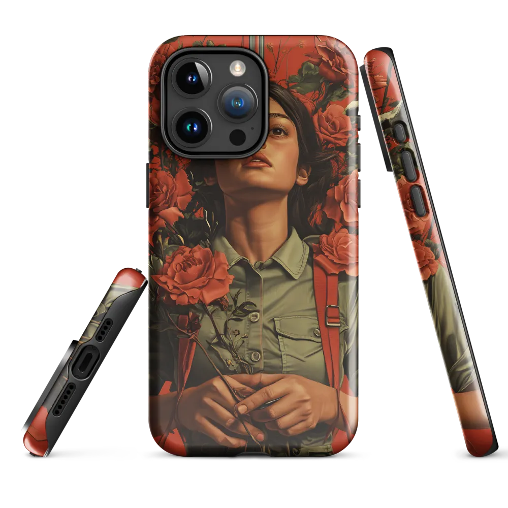 Harmony and Strength: A Portrait Among Roses