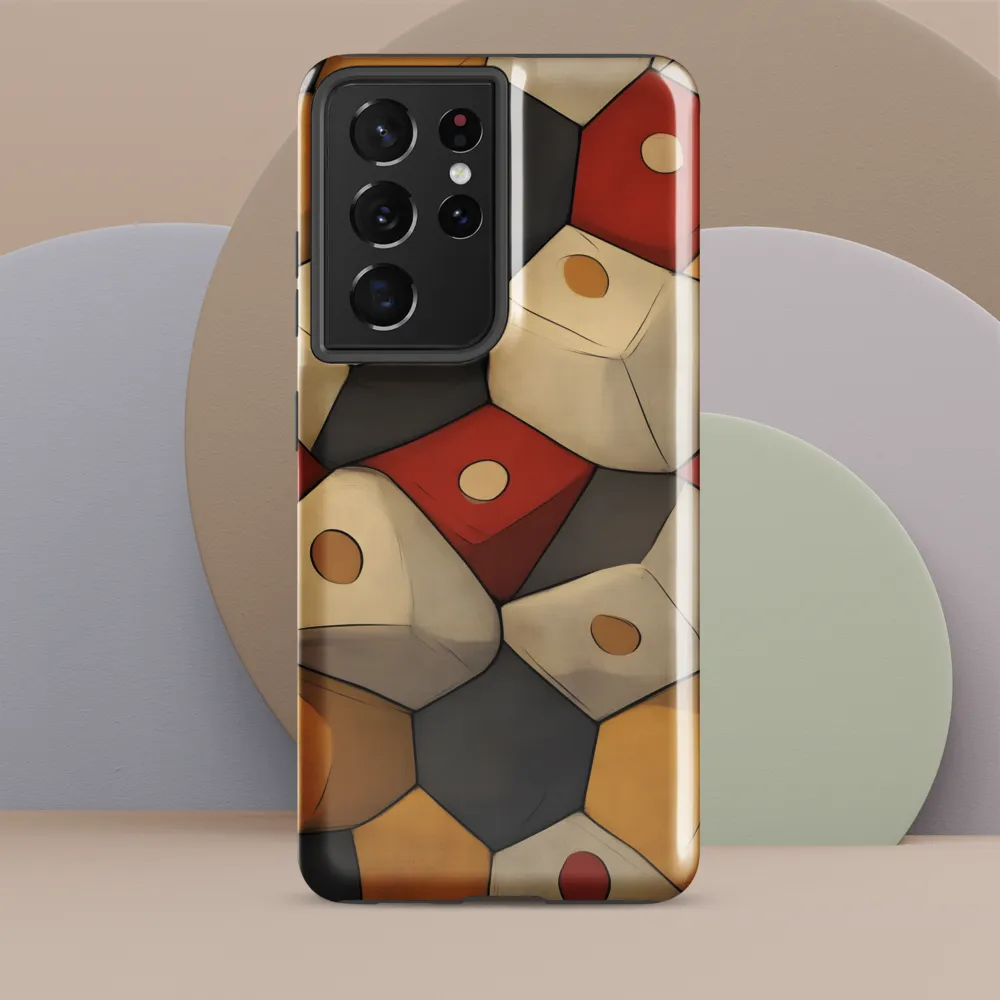 Interlocking Hexagons: An Abstract Dance of Color