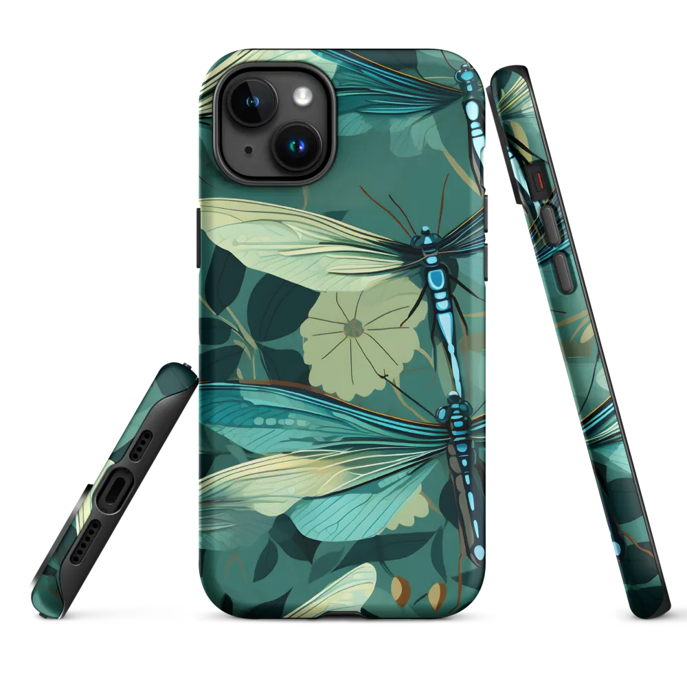 Whispers of Nature: Dragonflies in Harmony | Phone Case |  15 Plus | Tough Case | Matte
