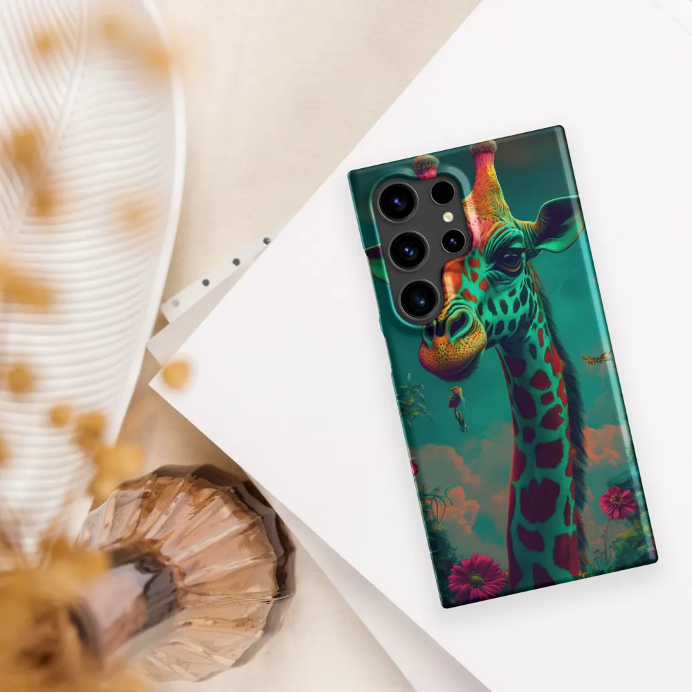 Whimsical Giraffe Among Blossoms