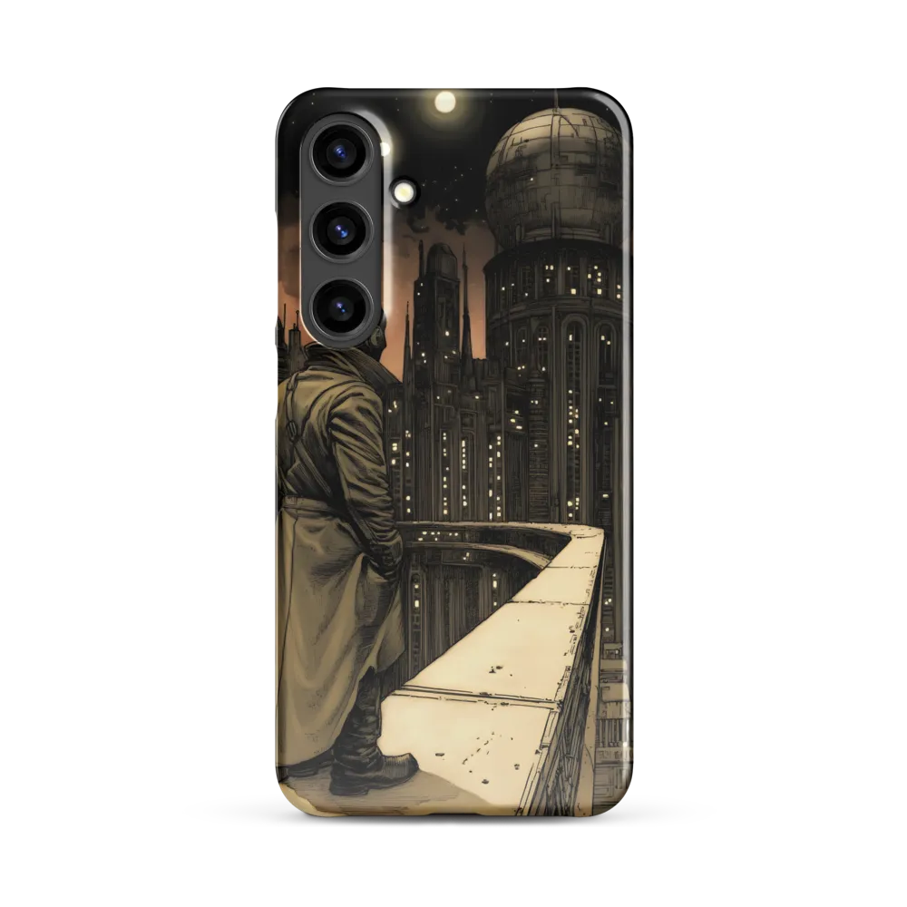 A Contemplative Gaze Over the Futuristic Metropolis
