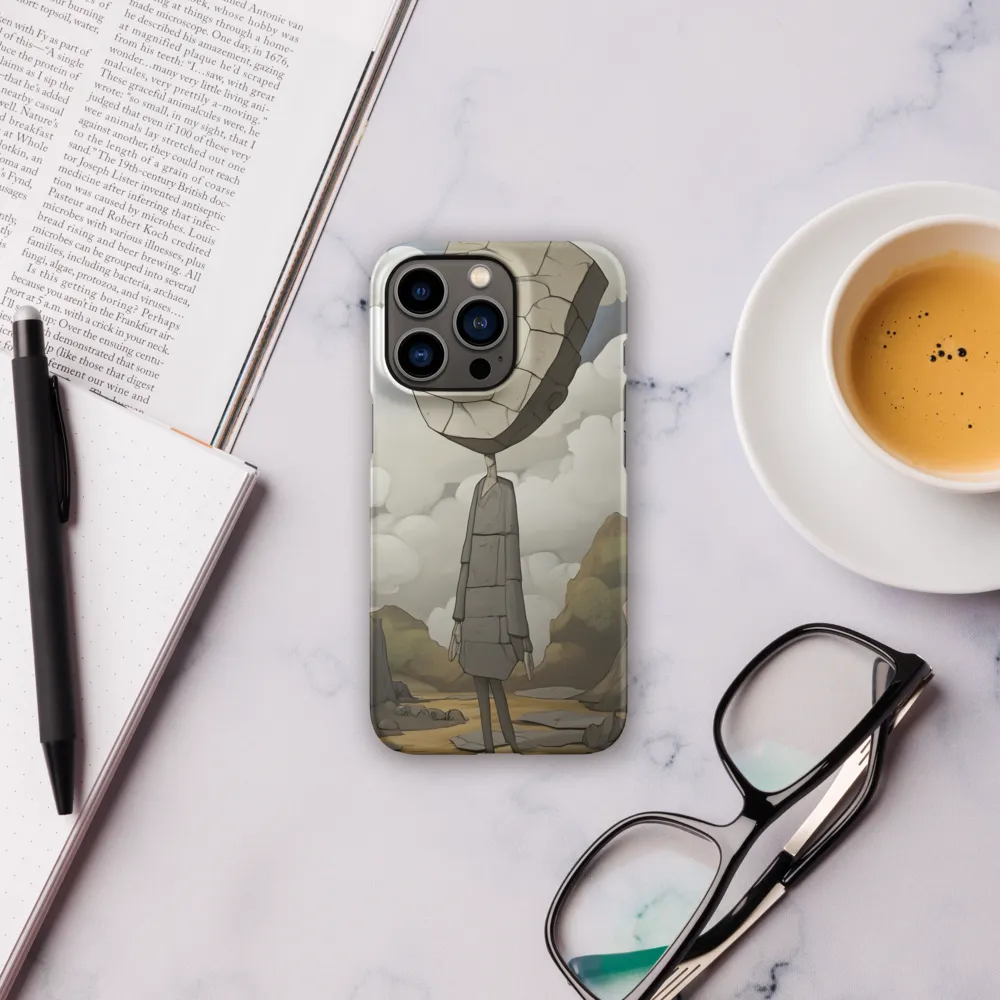 Whimsical Stone Figure in a Rocky Landscape | Phone Case |  13 Pro | Snap Case | Matte