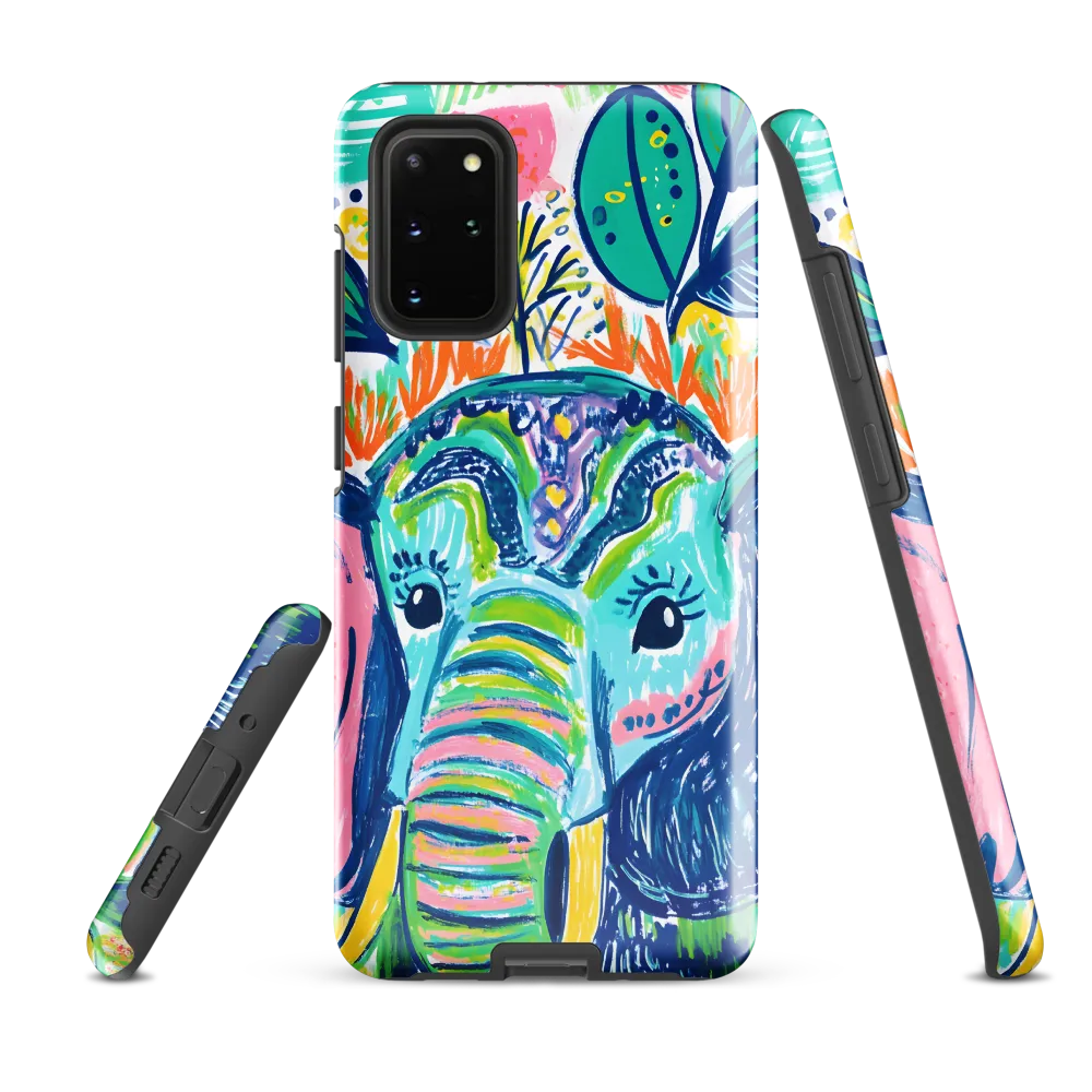 Striped Trunk — Elephant Portrait