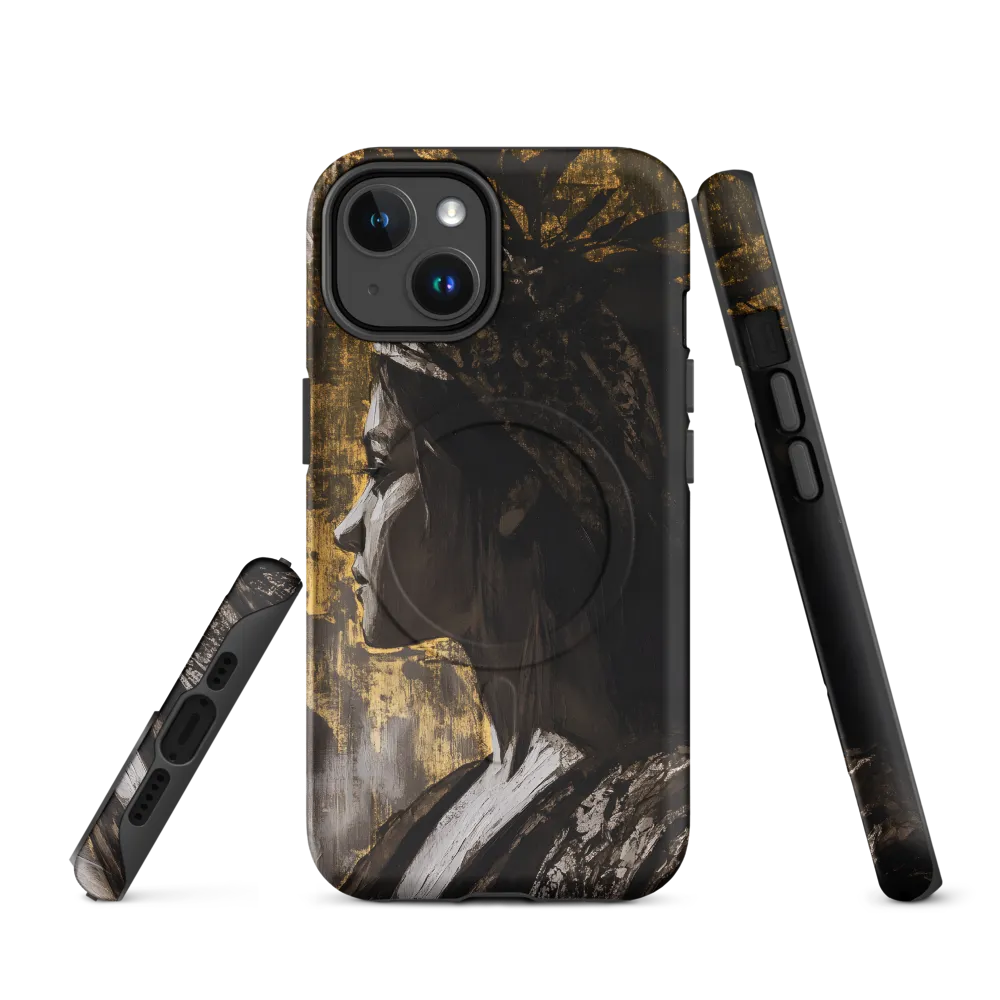 Golden Elegance: A Modern Profile Portrait