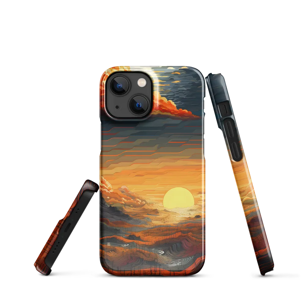 Ethereal Sunset: A Serene Landscape in Flowing Forms