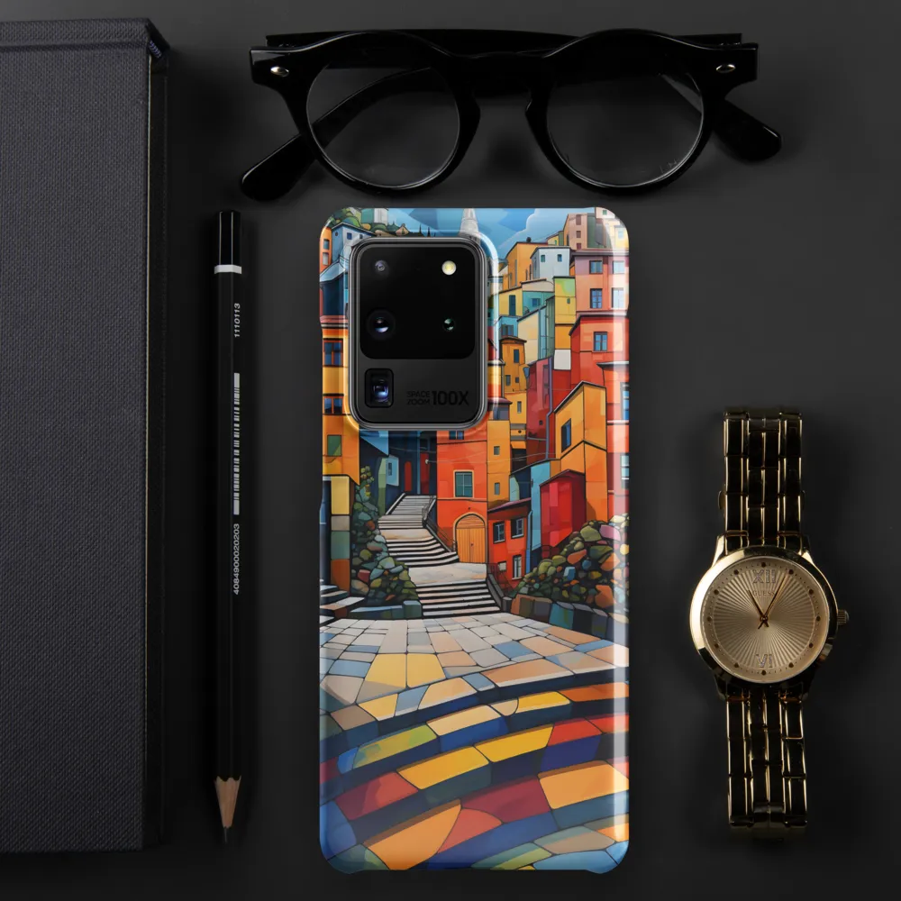 Vibrant Village: A Cubist Journey
