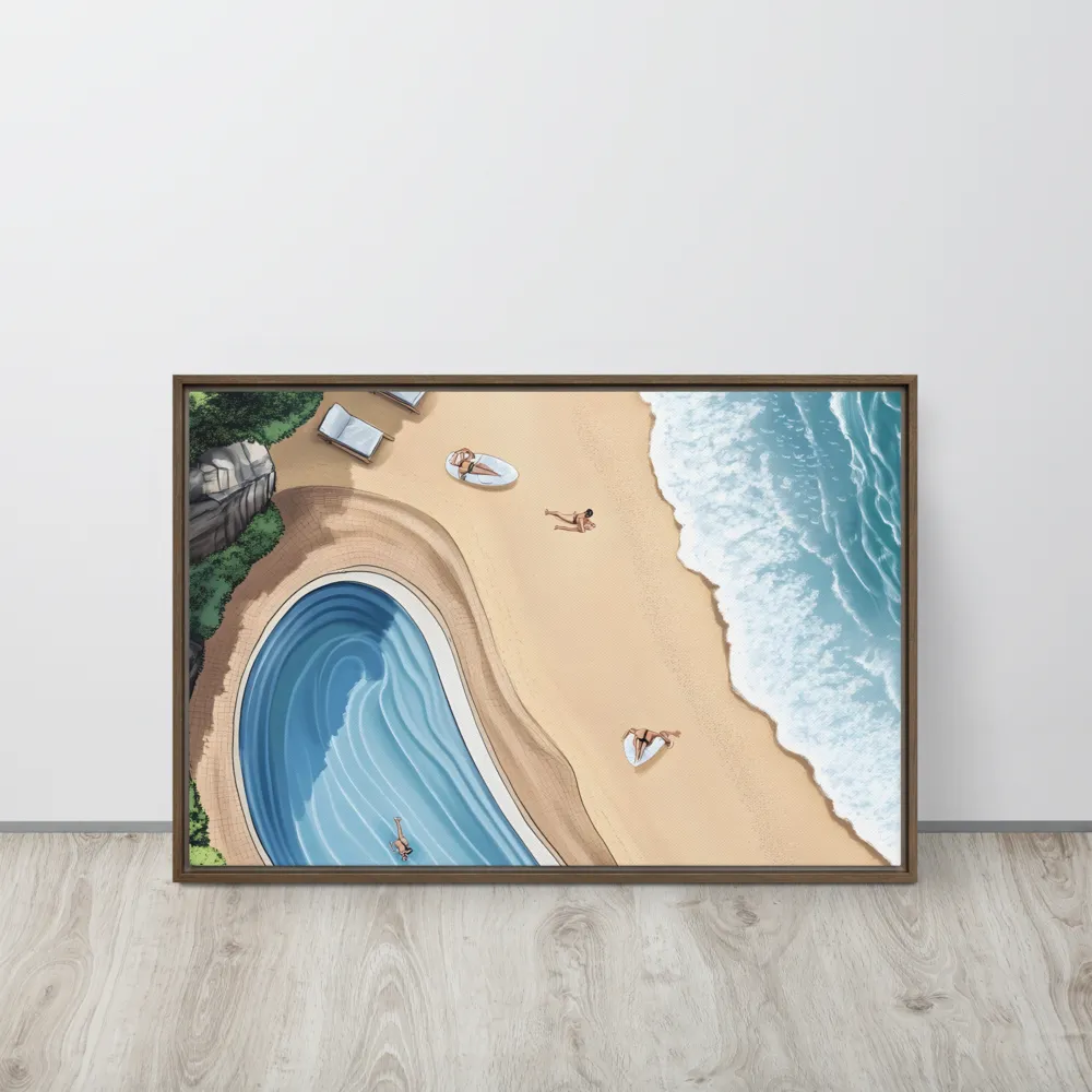 Serenity by the Shore | Canvas with Brown Frame | 20″×30″
