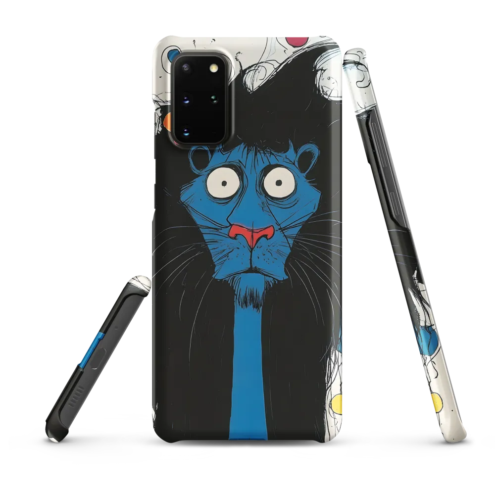 Whimsical Blue Lion