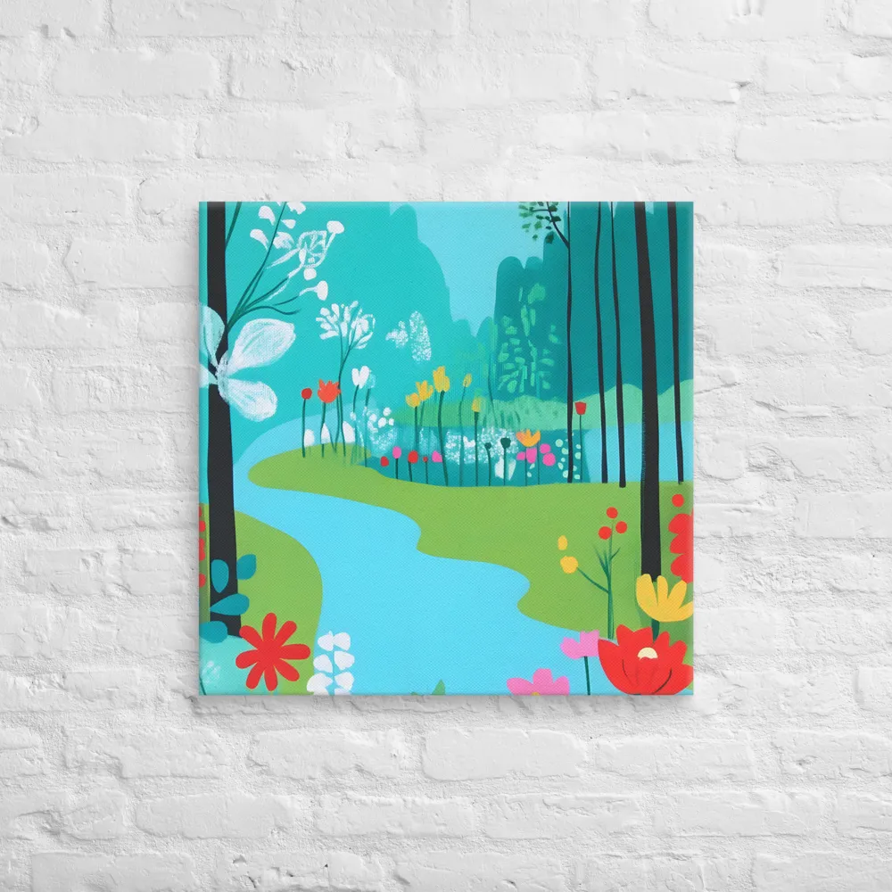 Whispers of Spring: A Colorful Retreat | Canvas | 26″×26″