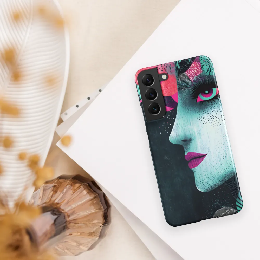 Mystical Beauty in Blue and Pink | Phone Case |  S22 Plus | Snap Case | Matte