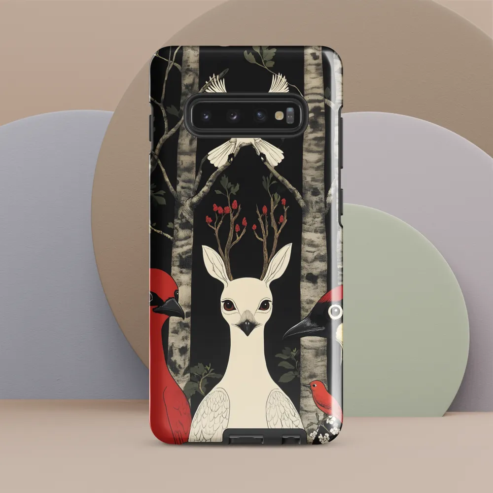 Whimsical Gathering: A Dance of Birds | Phone Case |  S10 Plus | Tough Case | Glossy