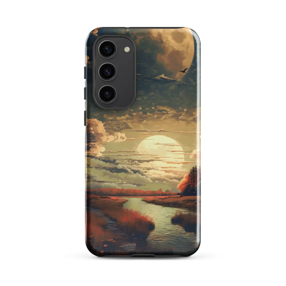 Whispers of Dusk: A Tranquil River Landscape