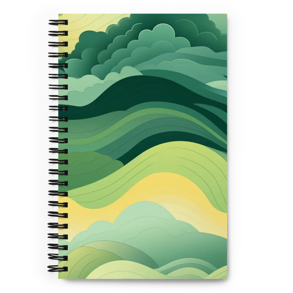 Serenity in Green | Spiral Notebook