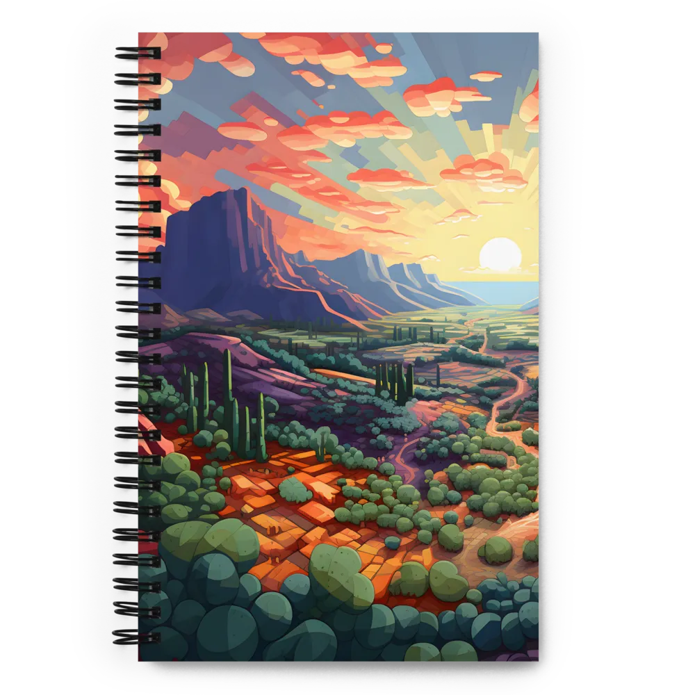 Desert Serenity at Dusk | Spiral Notebook