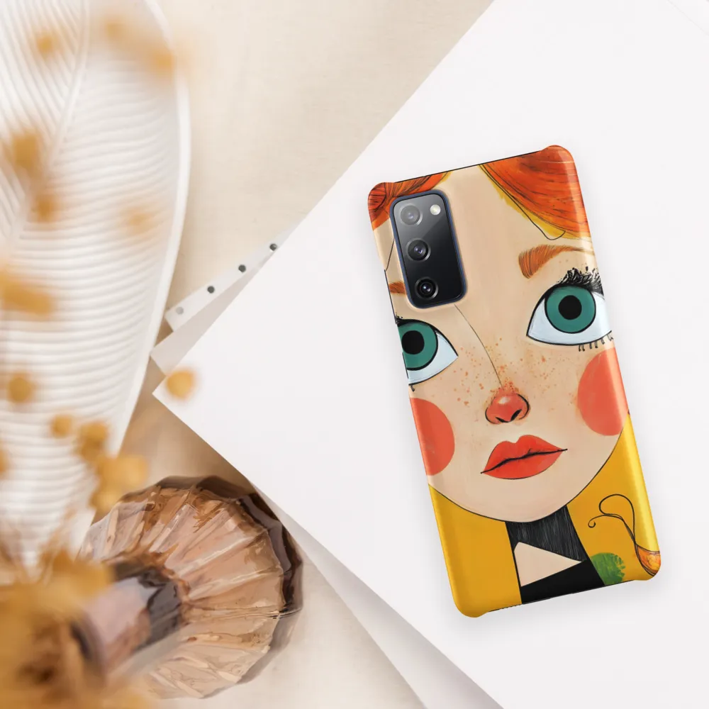 Whimsical Portrait of a Girl | Phone Case |  S20 FE | Snap Case | Matte