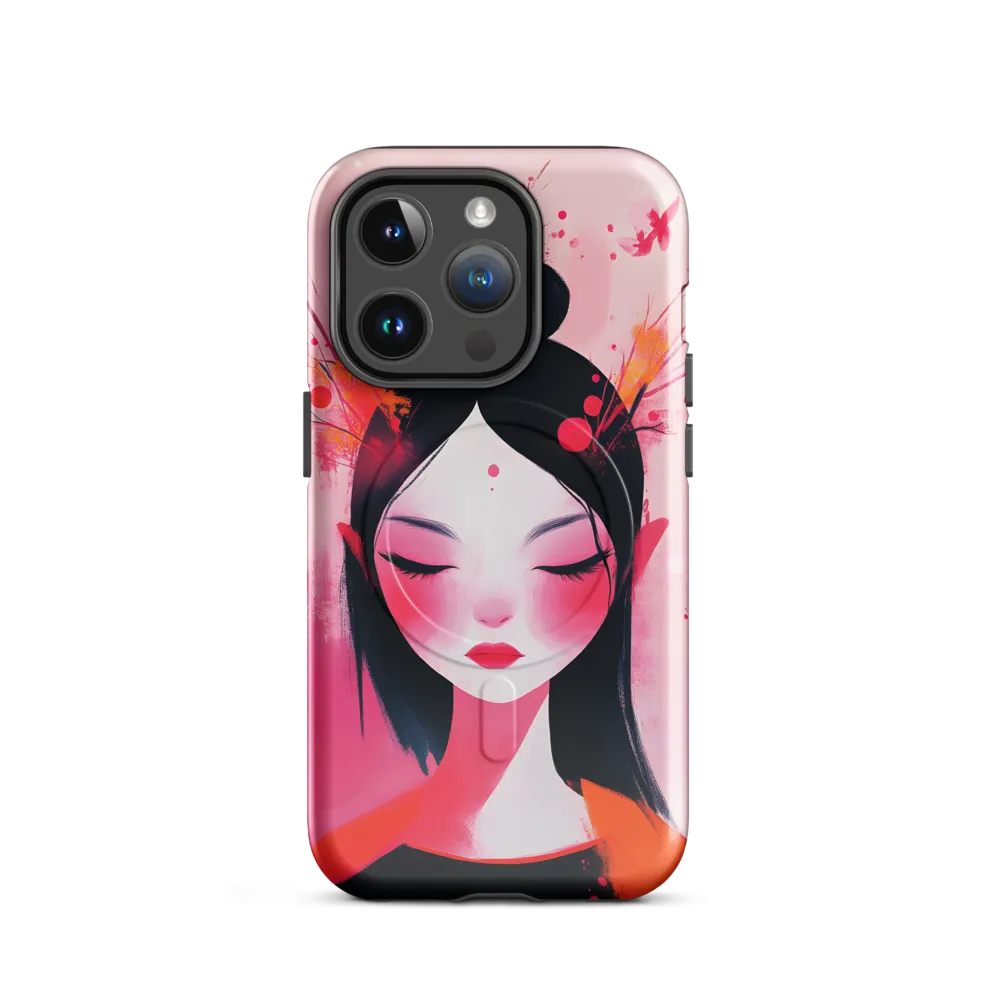 Serenity in Pink | Phone Case |  14 Pro | MagSafe® Tough Case | Glossy