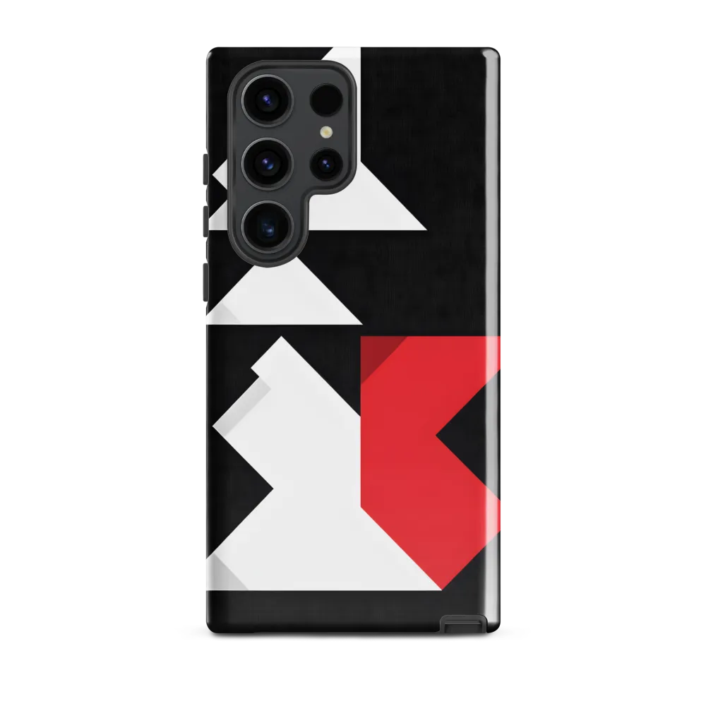 Geometric Symphony in Contrast | Phone Case |  S23 Ultra | Tough Case | Glossy