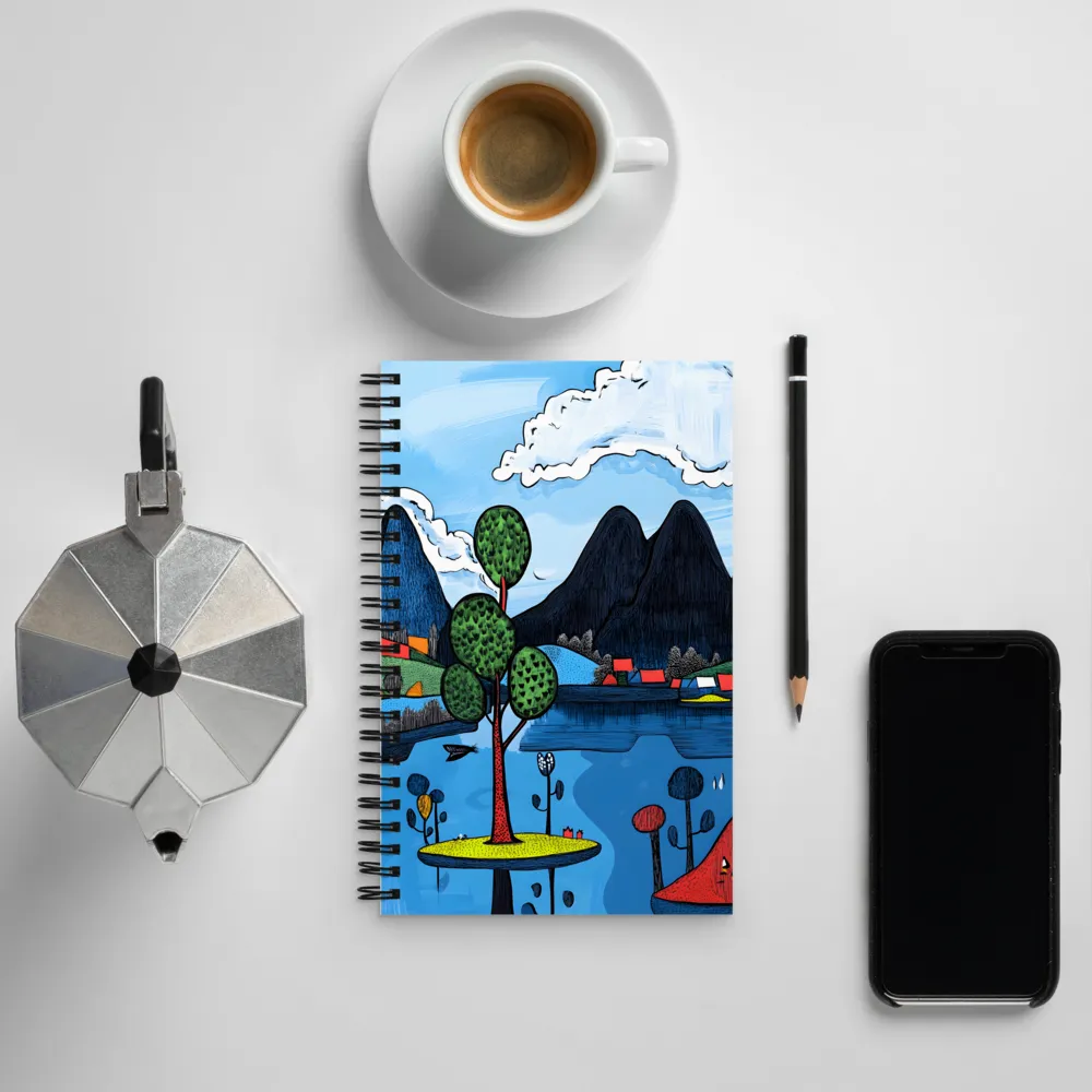 Whimsical Landscapes: A Play of Colors | Spiral Notebook