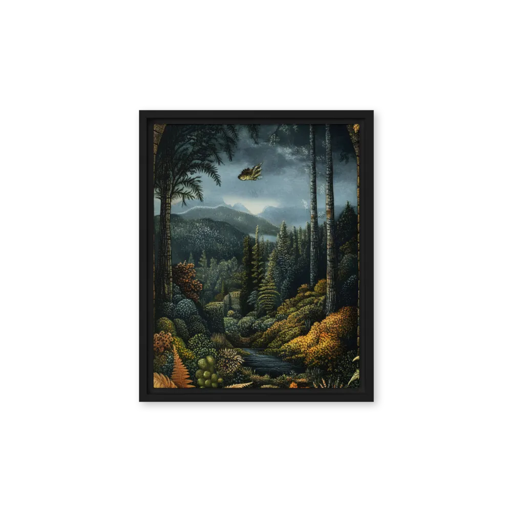 Whispers of the Enchanted Forest | Canvas with Black Frame | 11″×14″