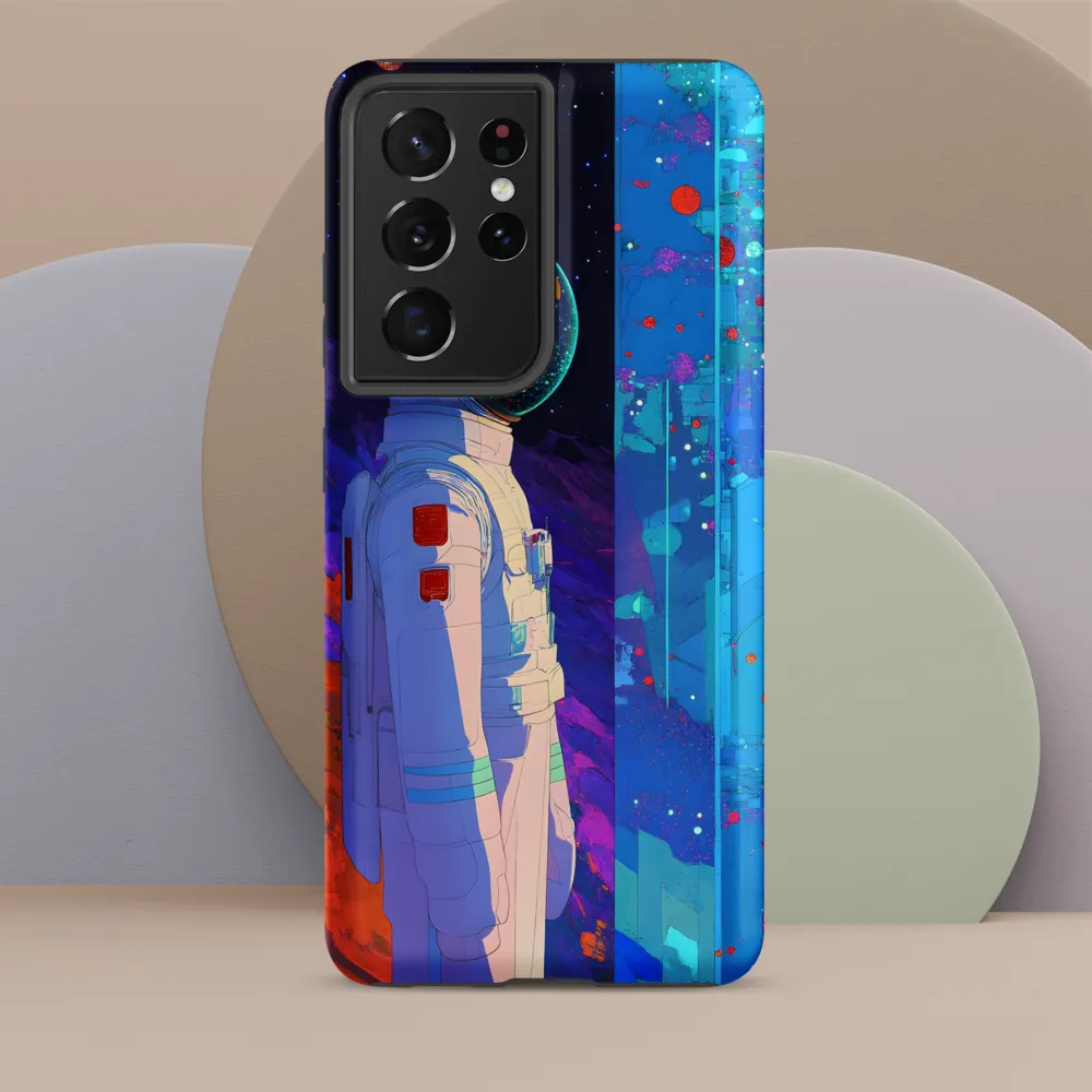Cosmic Exploration: The Astronaut's Journey | Phone Case |  S21 Ultra | Tough Case | Matte