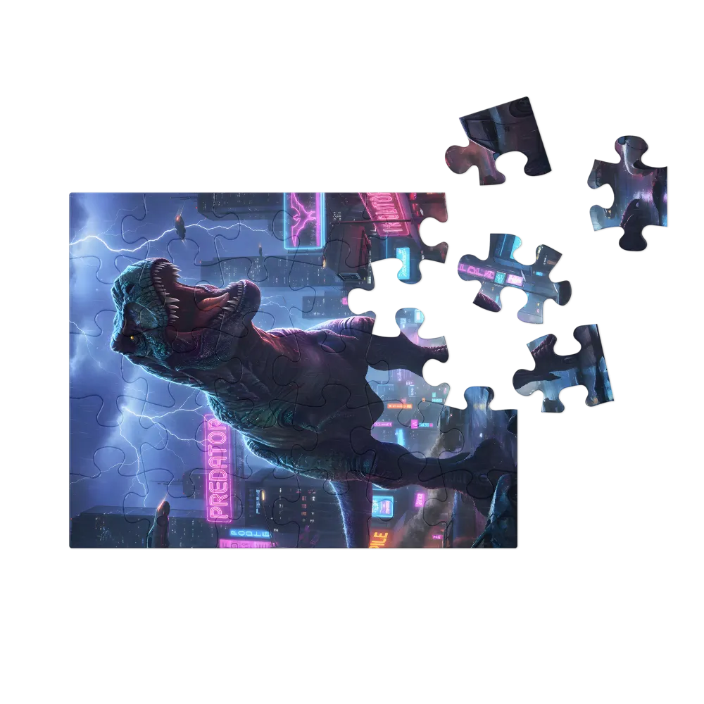 Neon Tyrant 
 Jigsaw Puzzle in Tin Box