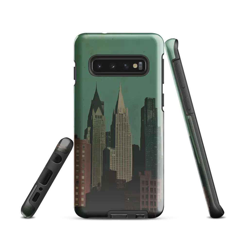 Urban Nostalgia: A Retro Cityscape | Phone Case |  S10 | Tough Case | Glossy