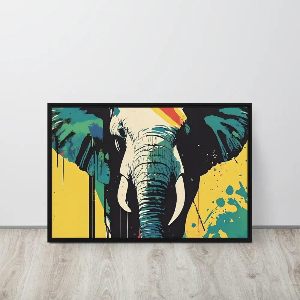 Elegance of the Wild: A Colorful Harmony | Canvas with Black Frame | 20″×30″